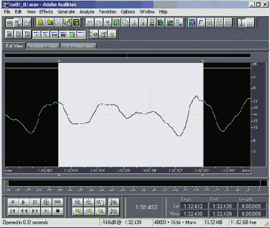 Обработка звука в Adobe Audition 1.5
<br>