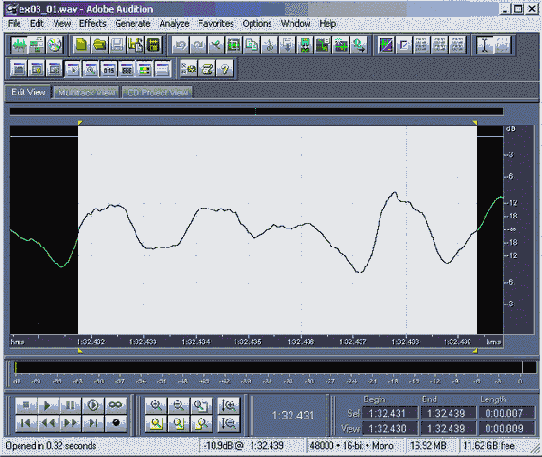 Обработка звука в Adobe Audition 1.5
<br>