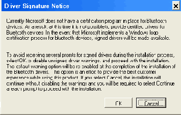   Driver Signature Notice