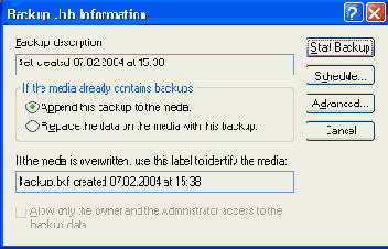  Backup Job Information